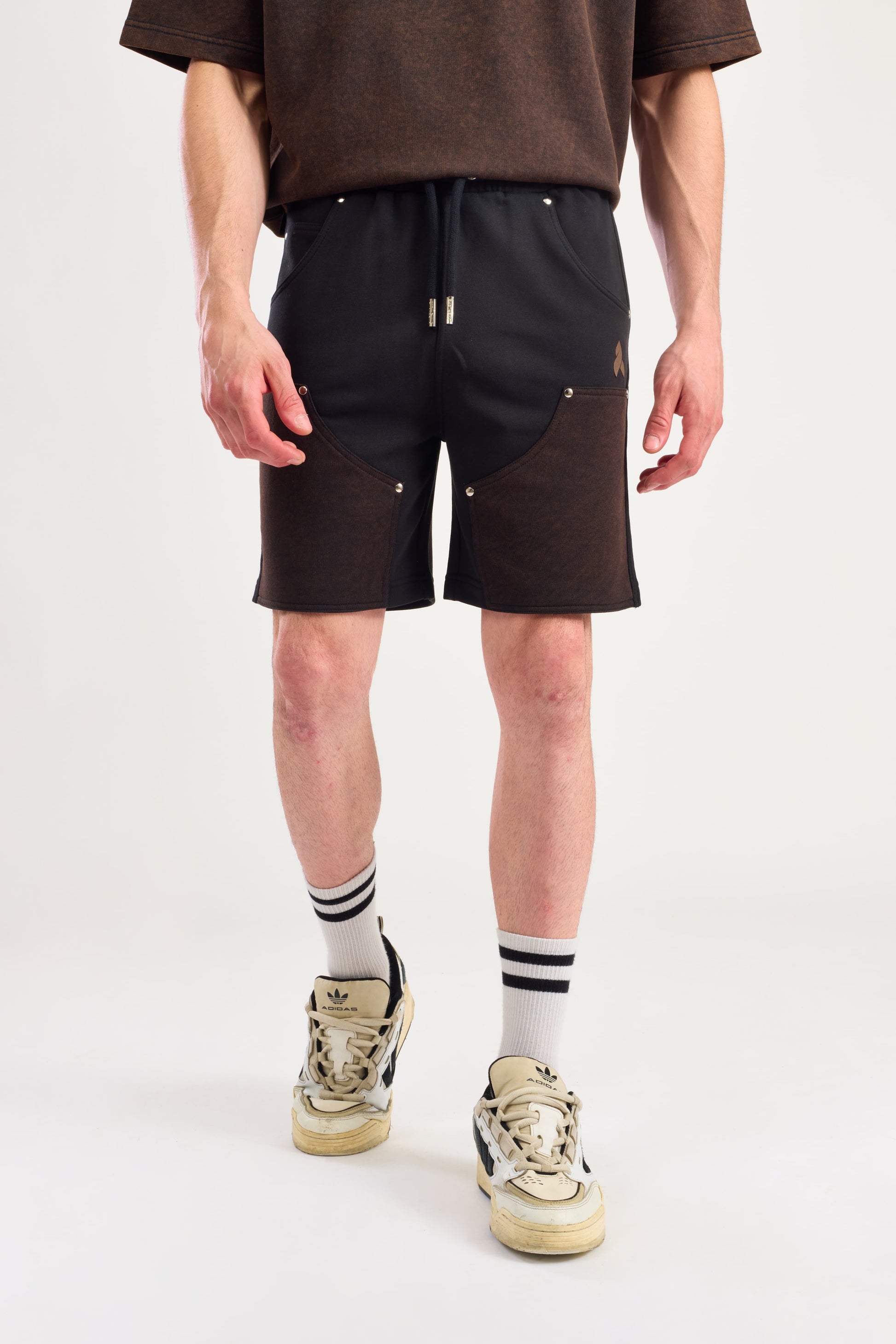 Black Stud Vortex Shorts