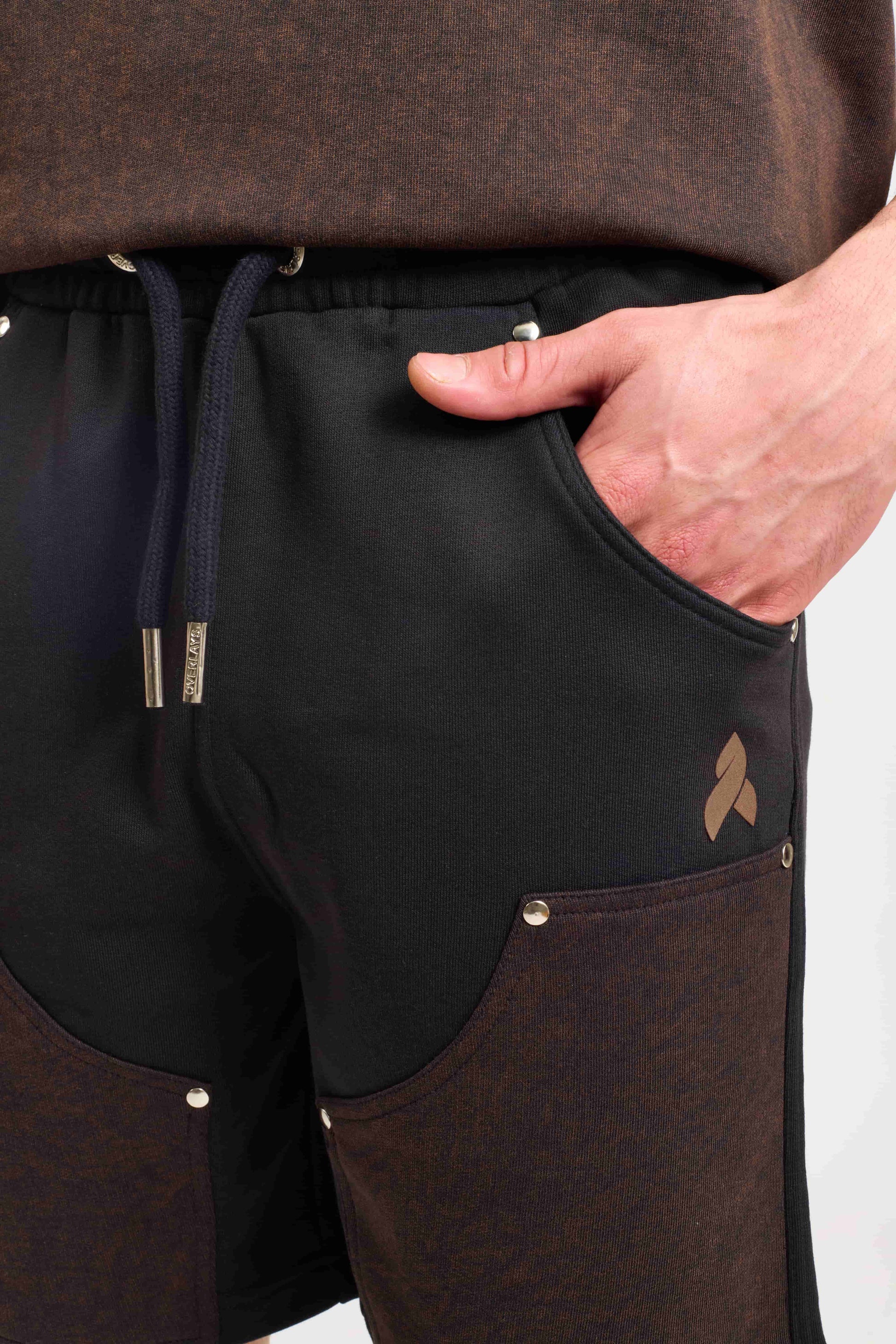 Black Stud Vortex Shorts