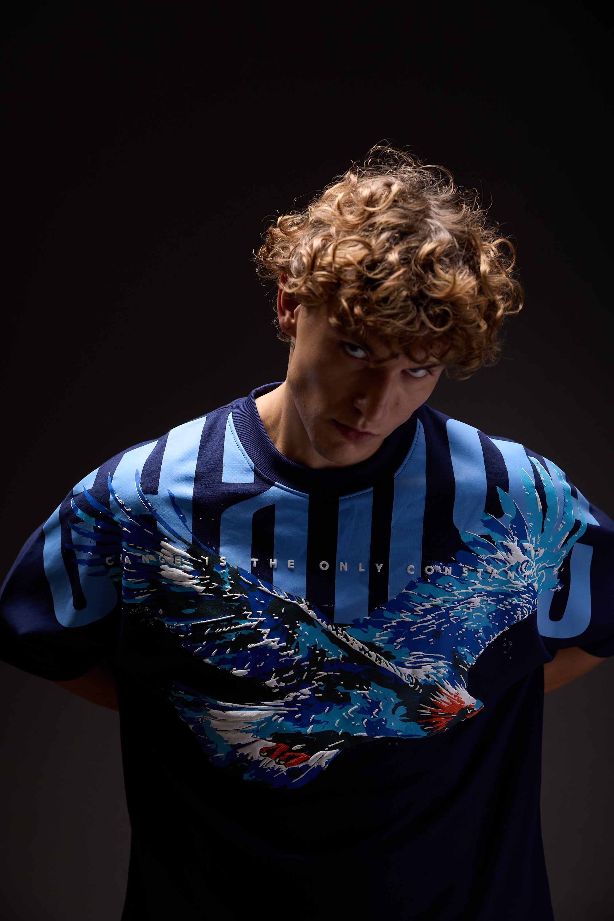 Sky Walker Navy Oversized T-Shirt