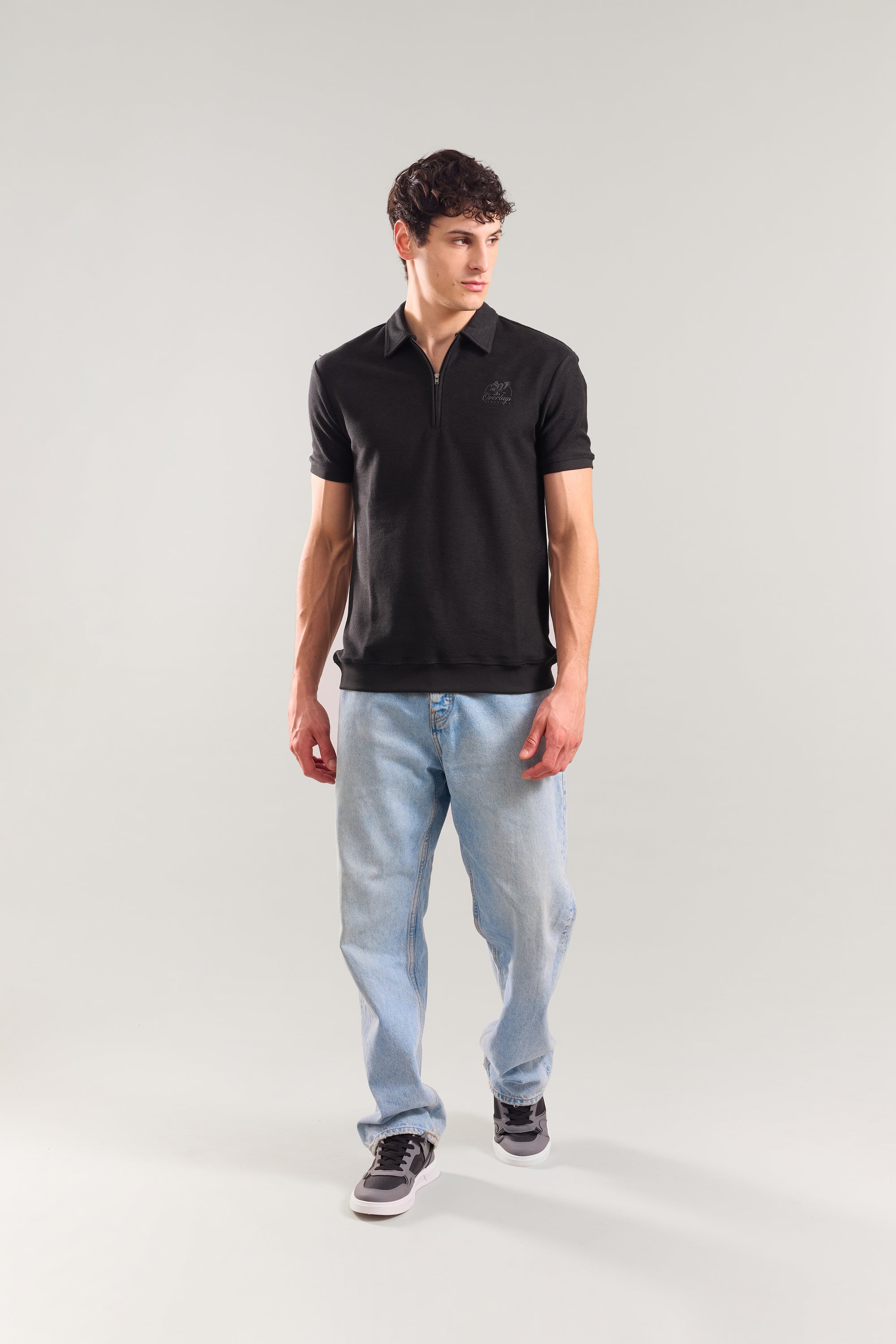 Textured Midnight Polo