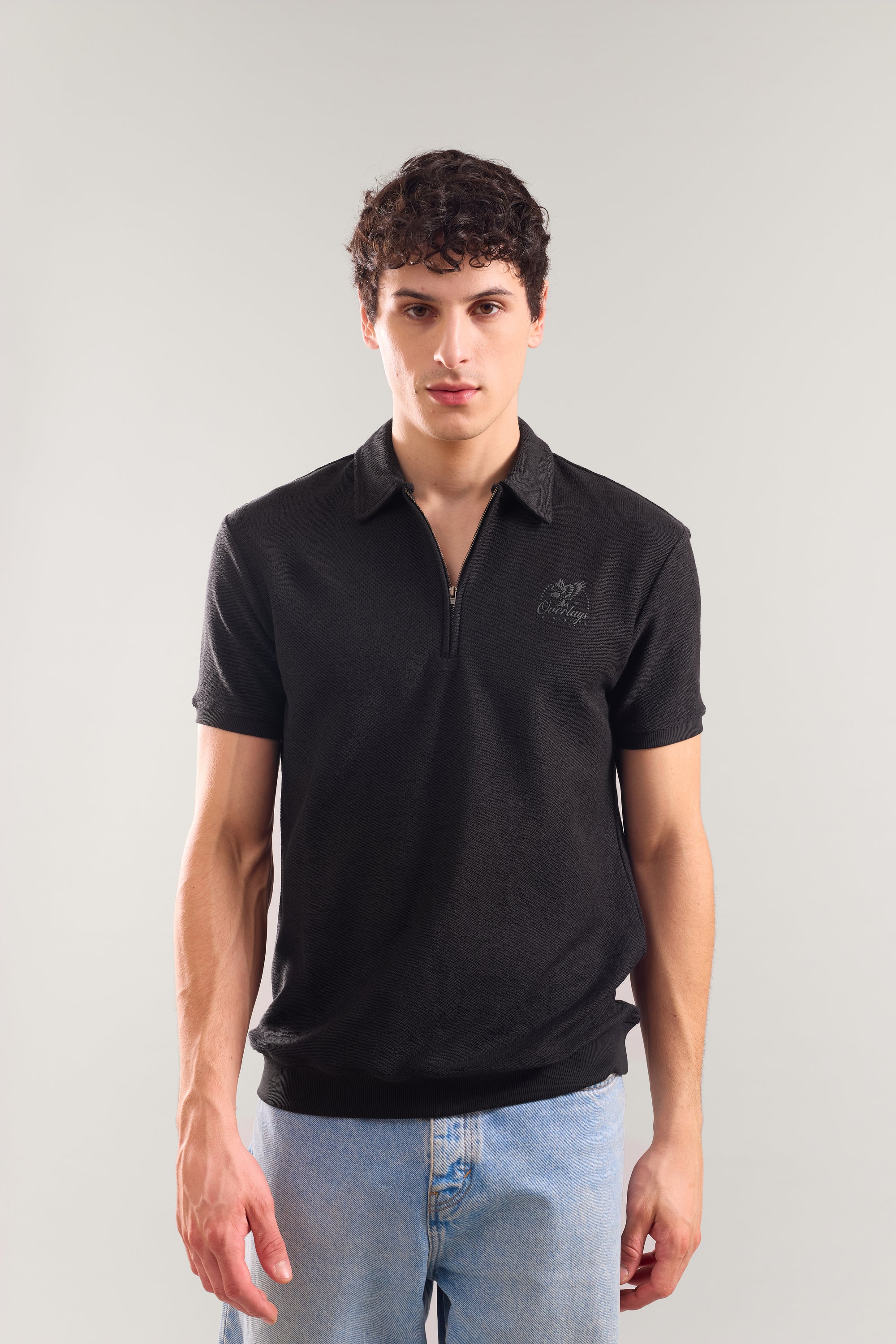 Textured Midnight Polo