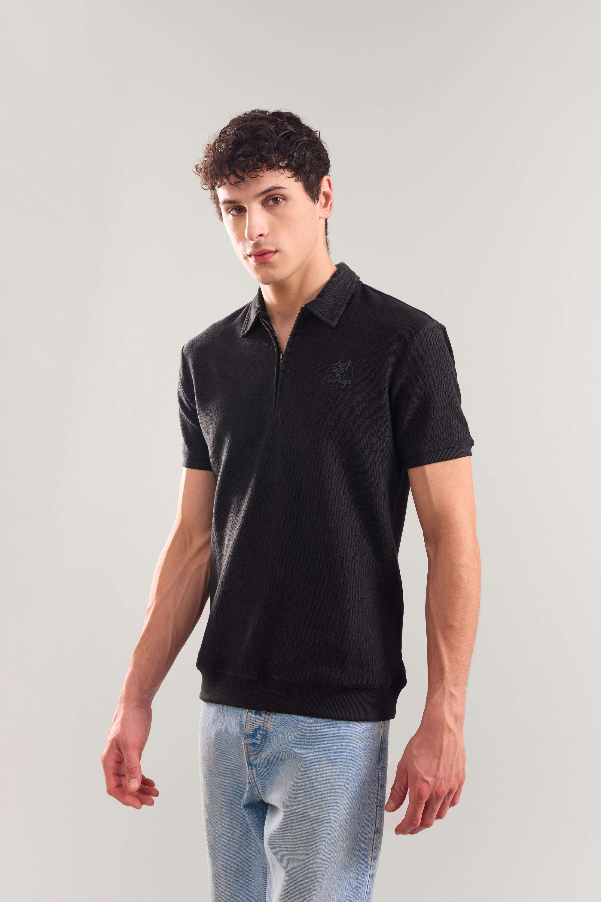Textured Midnight Polo