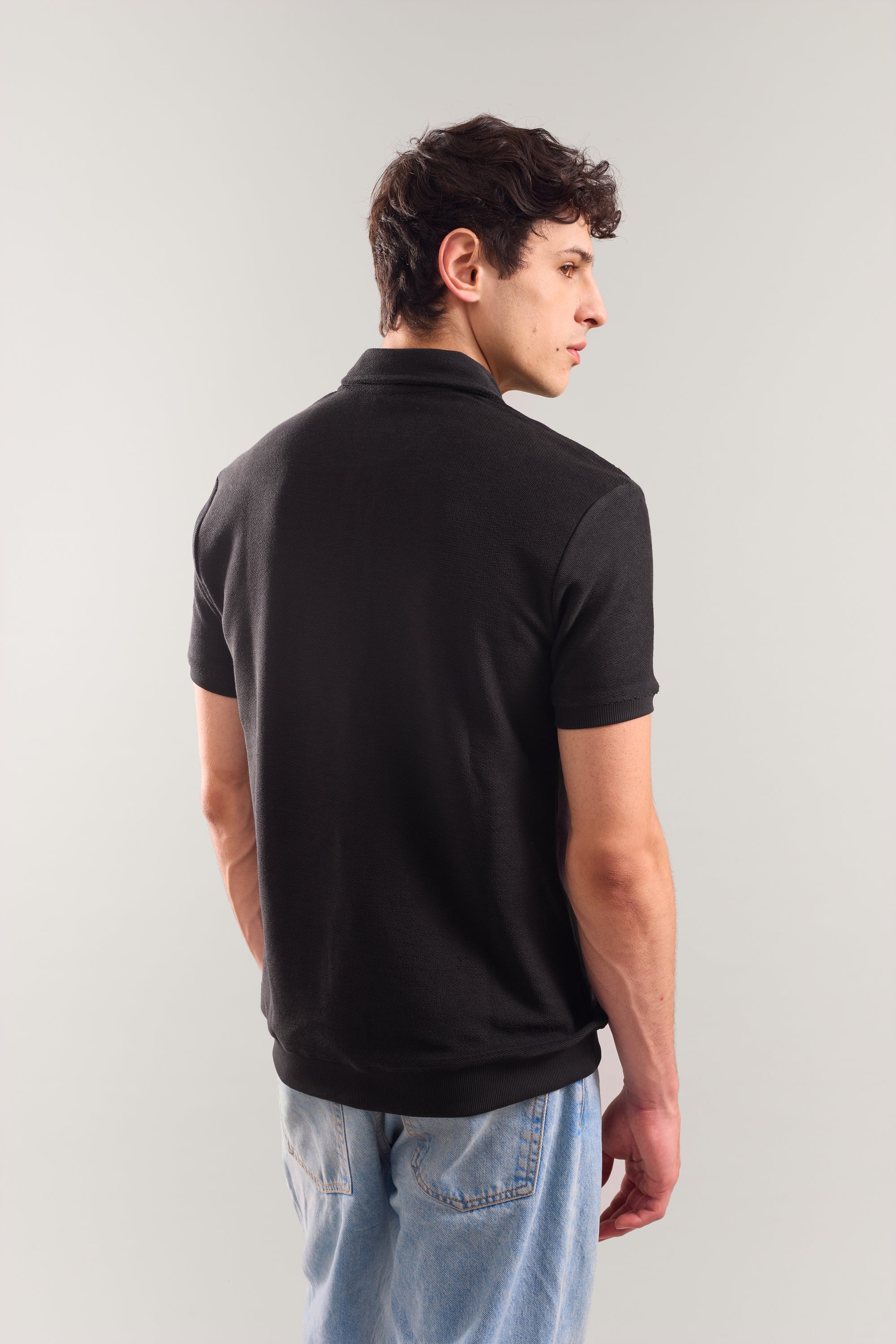 Textured Midnight Polo