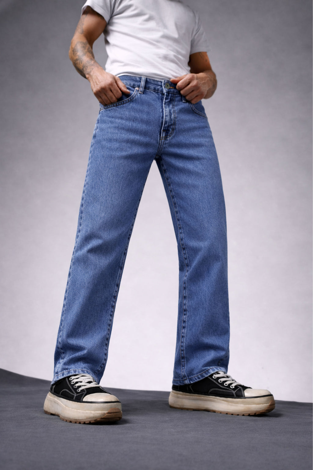 Indigo Drift Blue Vintage Washed Cargo