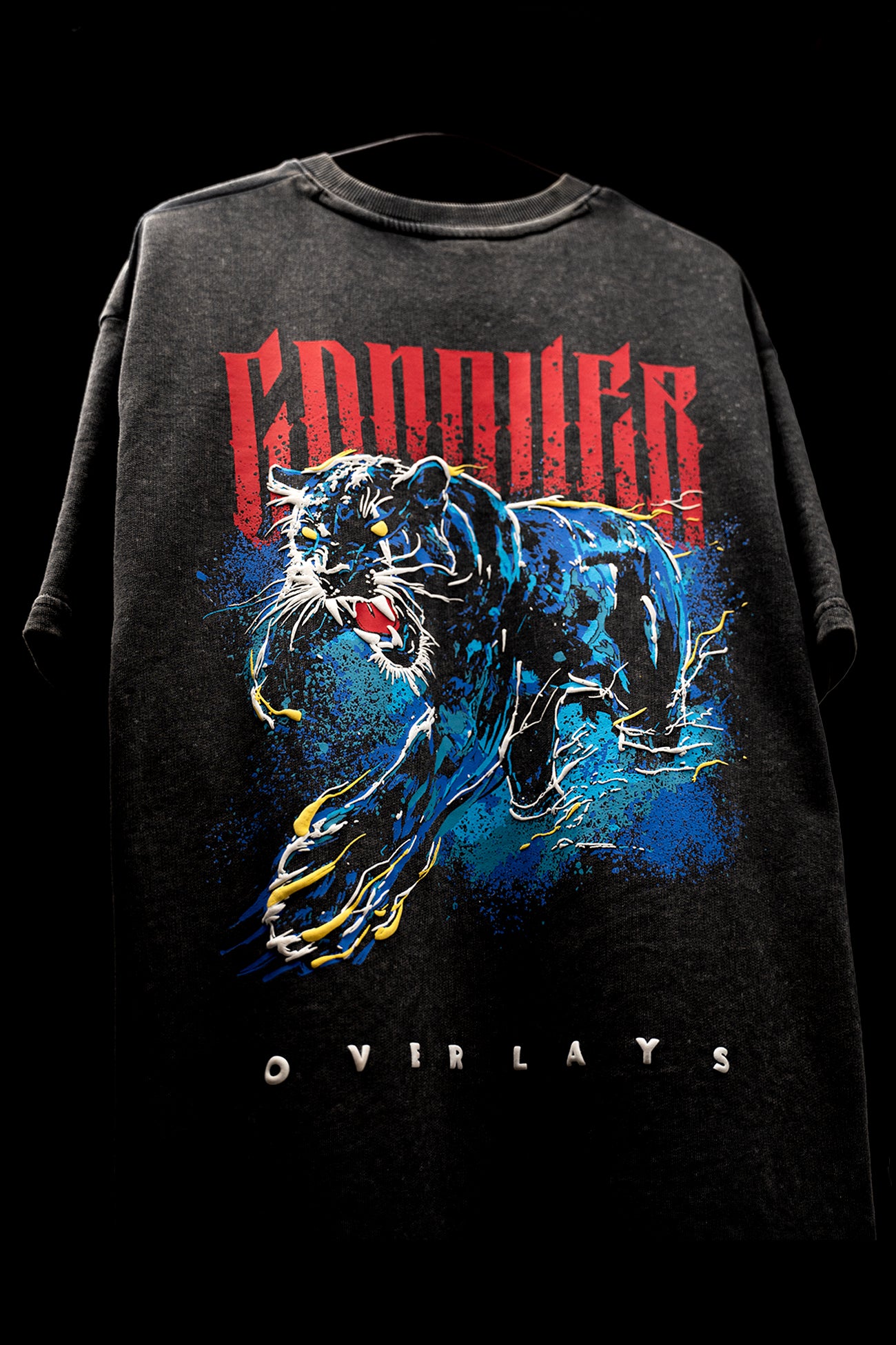 Panther Distressed Fade Heavy Weight Oversized T-Shirt