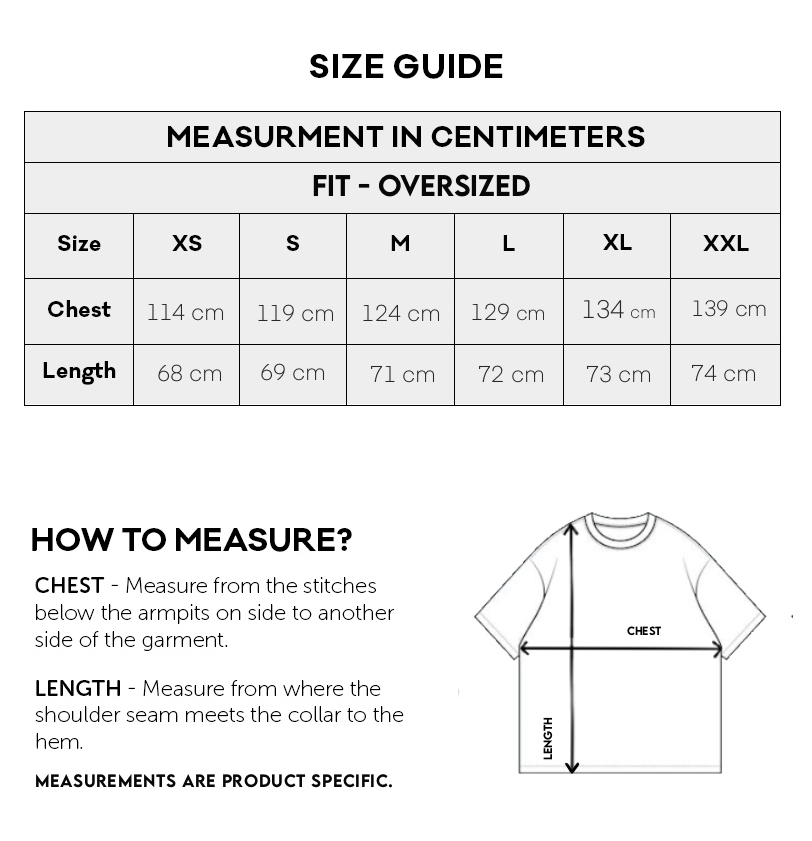 Size Chart CM
