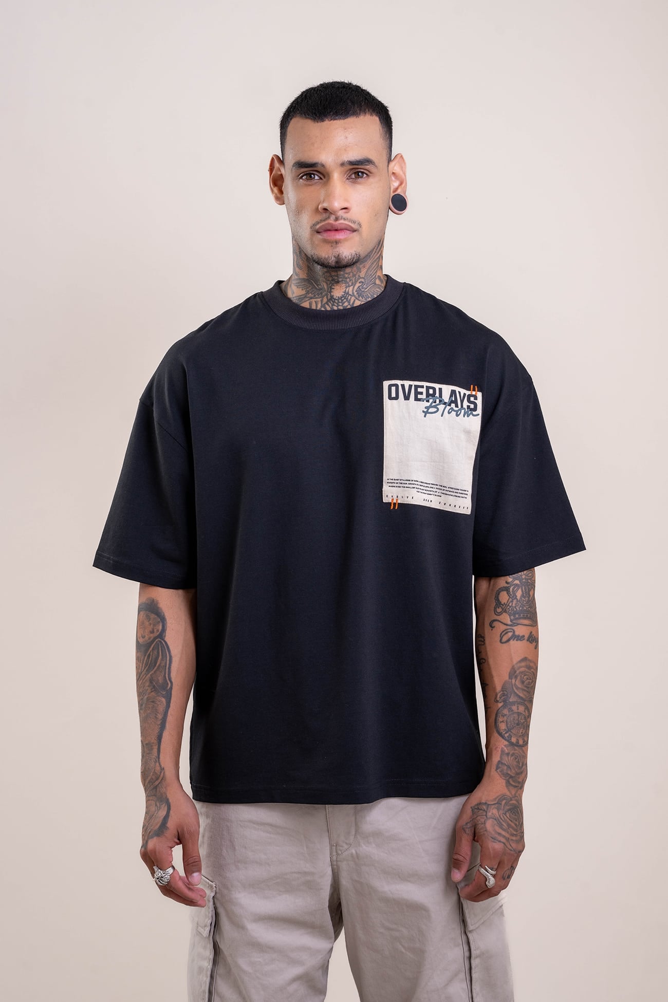 Aster Oversized Patchwork T-shirt - Ultra Soft