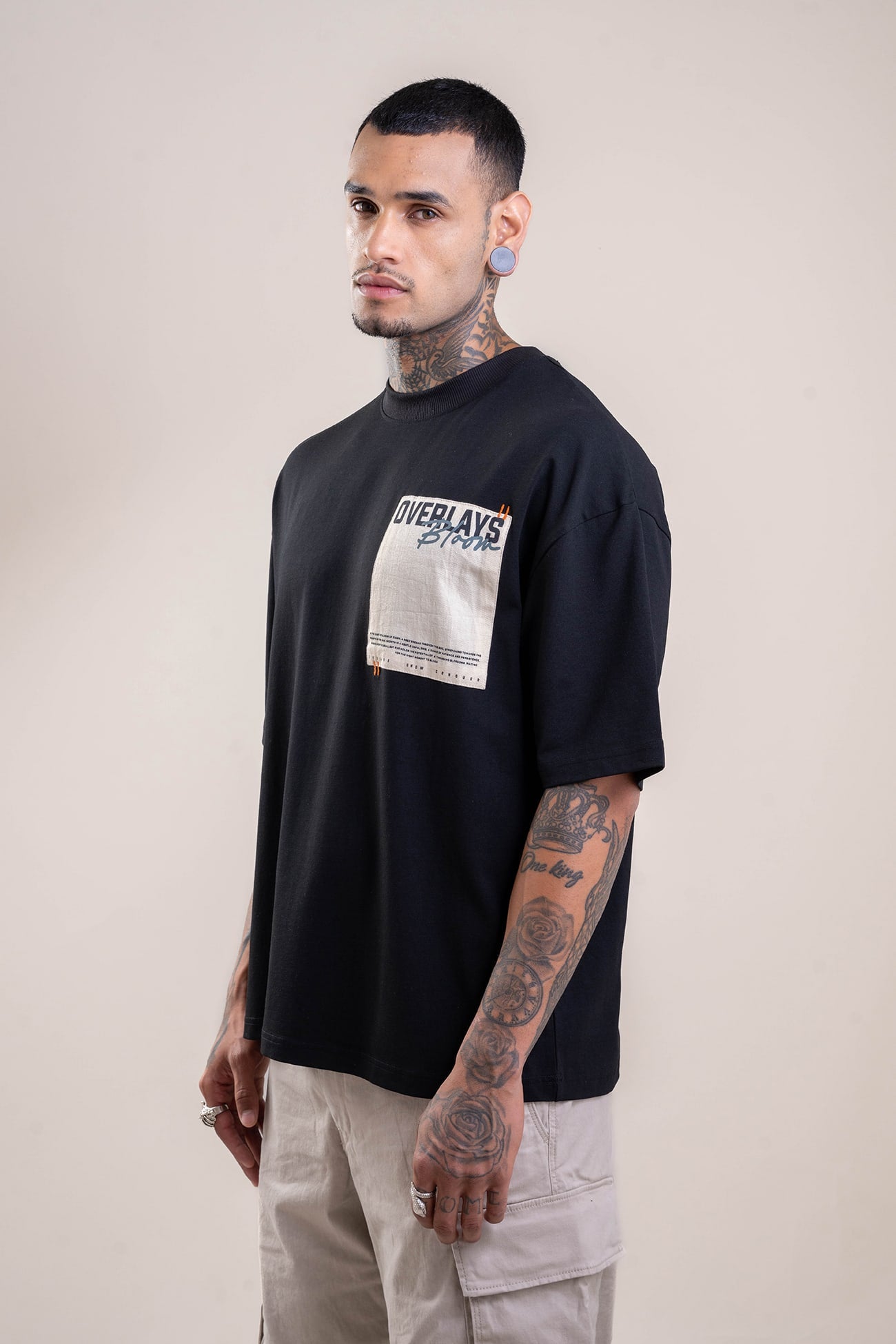 Aster Oversized Patchwork T-shirt - Ultra Soft