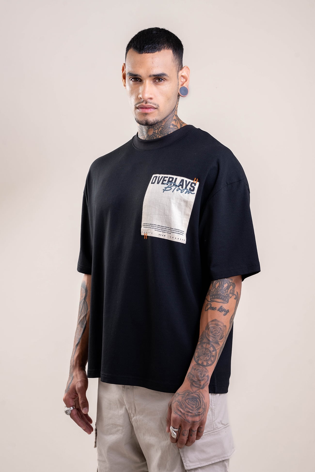 Aster Oversized Patchwork T-shirt - Ultra Soft