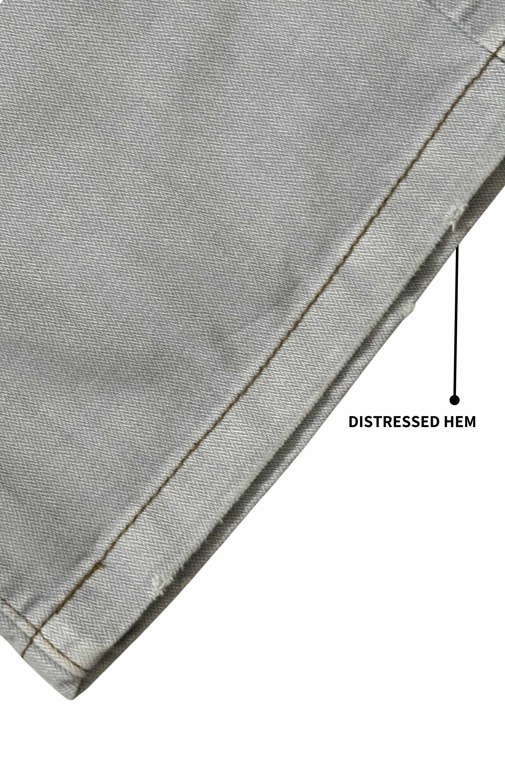 Smoke Wash Grey Distressed Baggy Denim