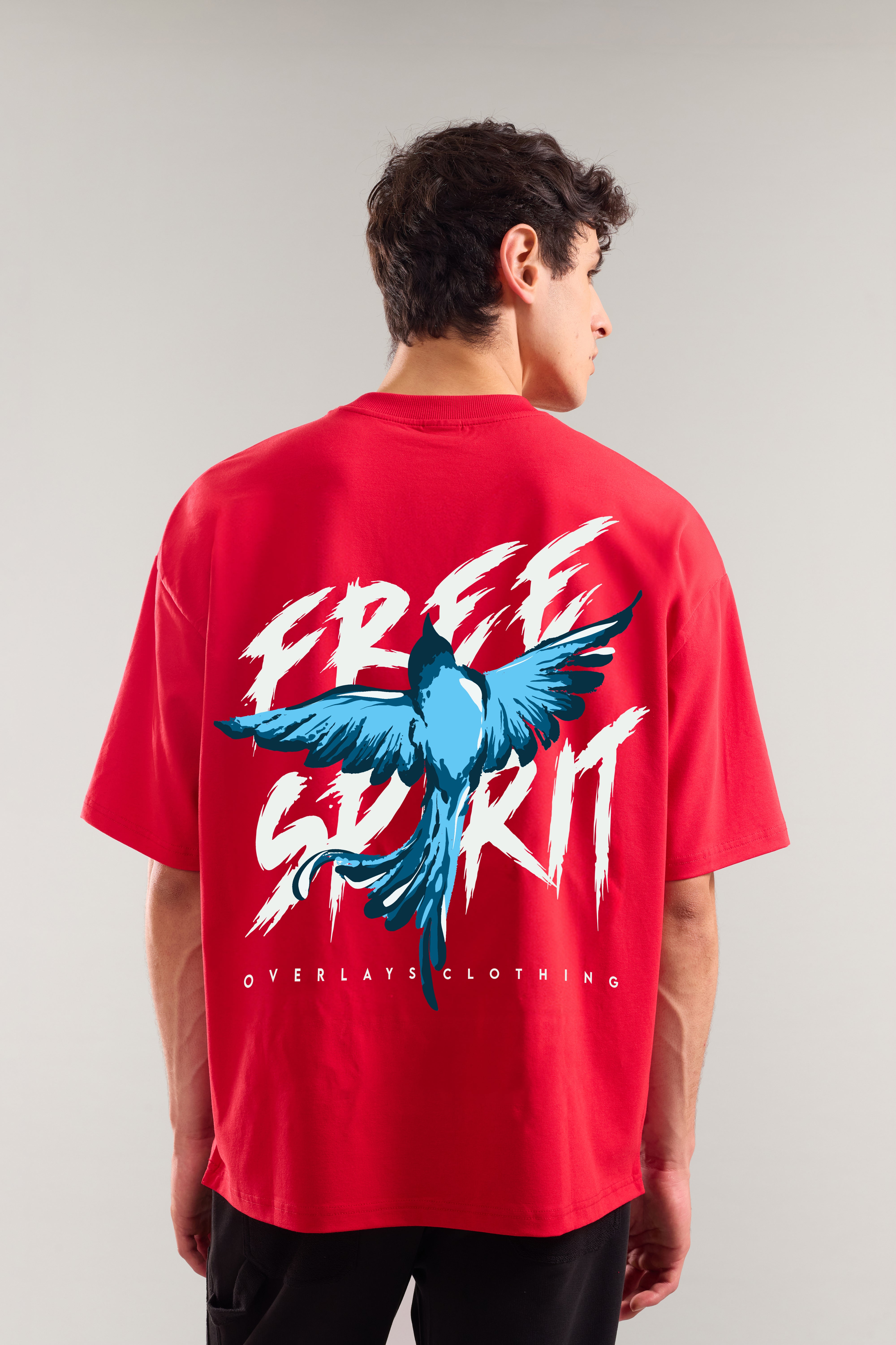 Free Spirit Red Oversized Fit T-shirt - Ultra Soft