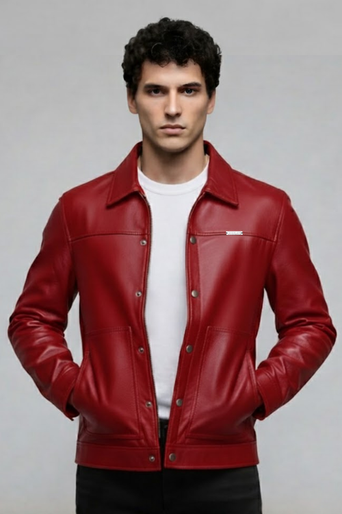 RED REXINE JACKET