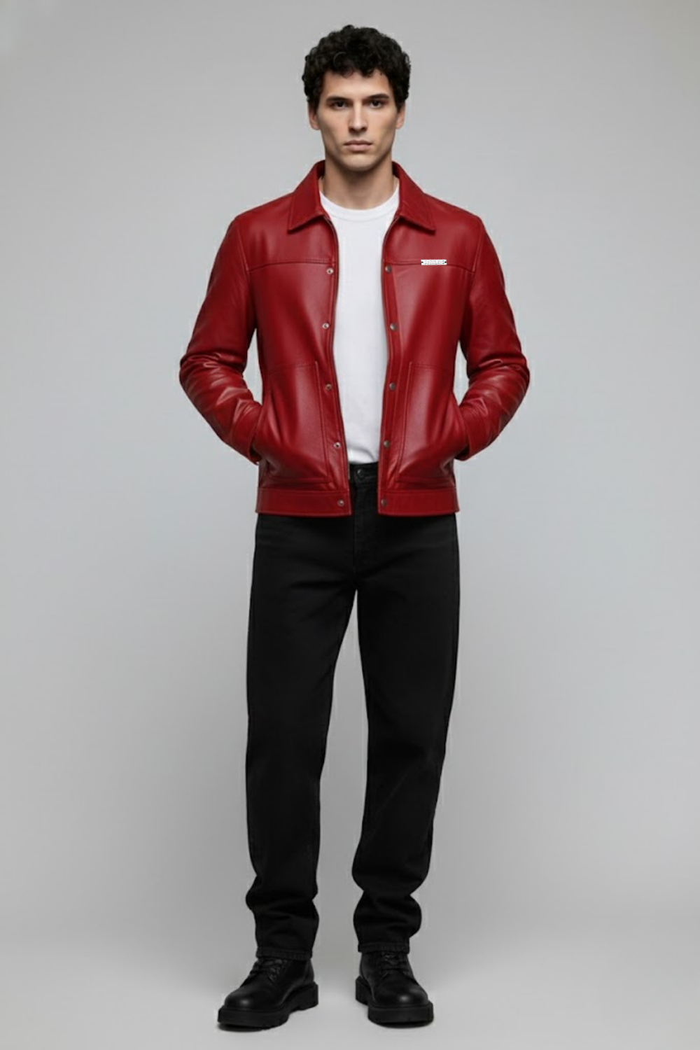 RED REXINE JACKET