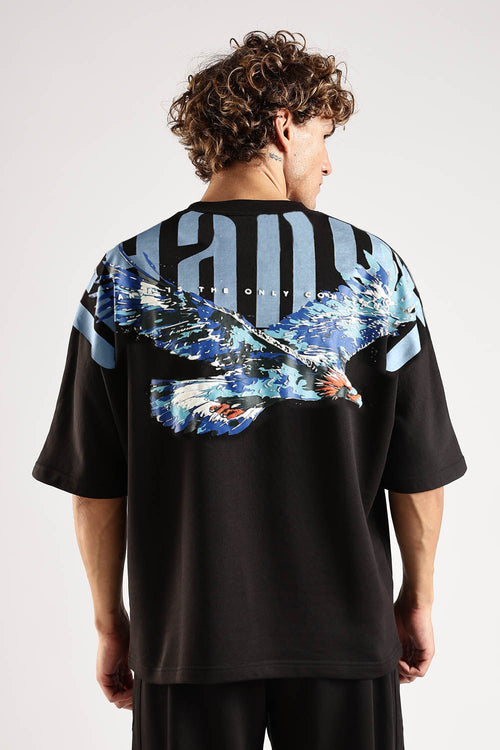 Sky Rider Black Oversized T-Shirt