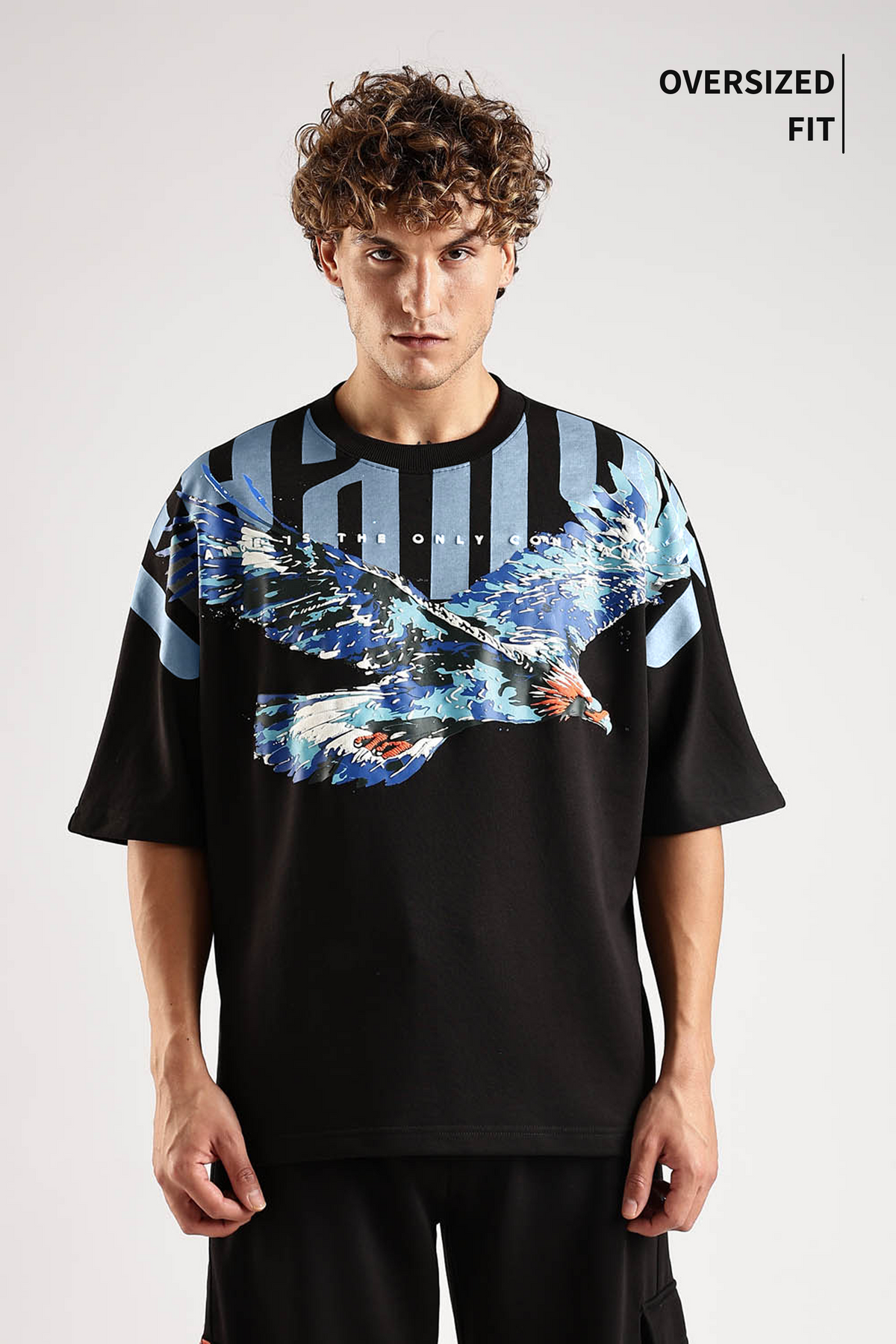 Sky Walker Black Oversized T-Shirt