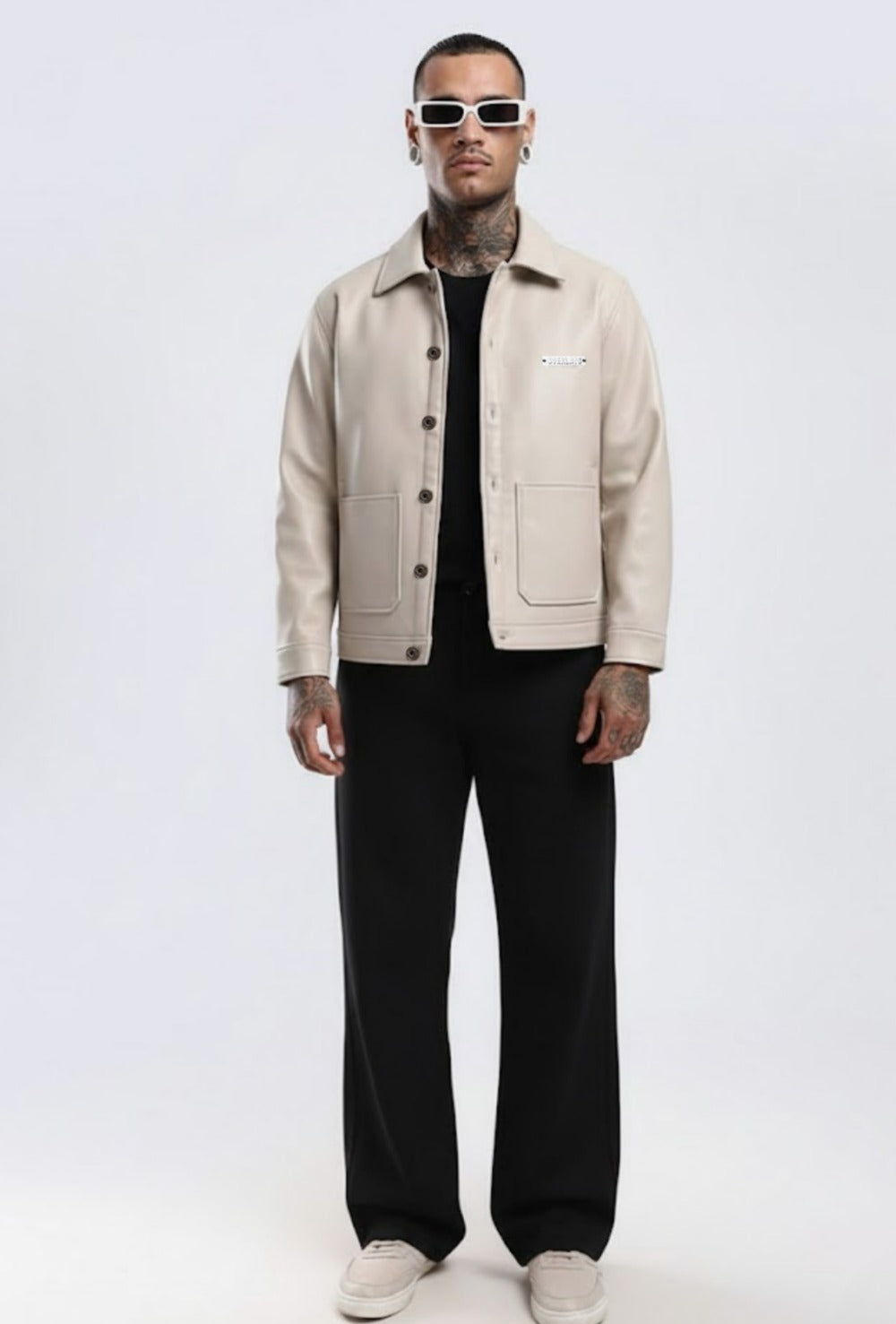 Fawn Drift Faux Leather Jacket