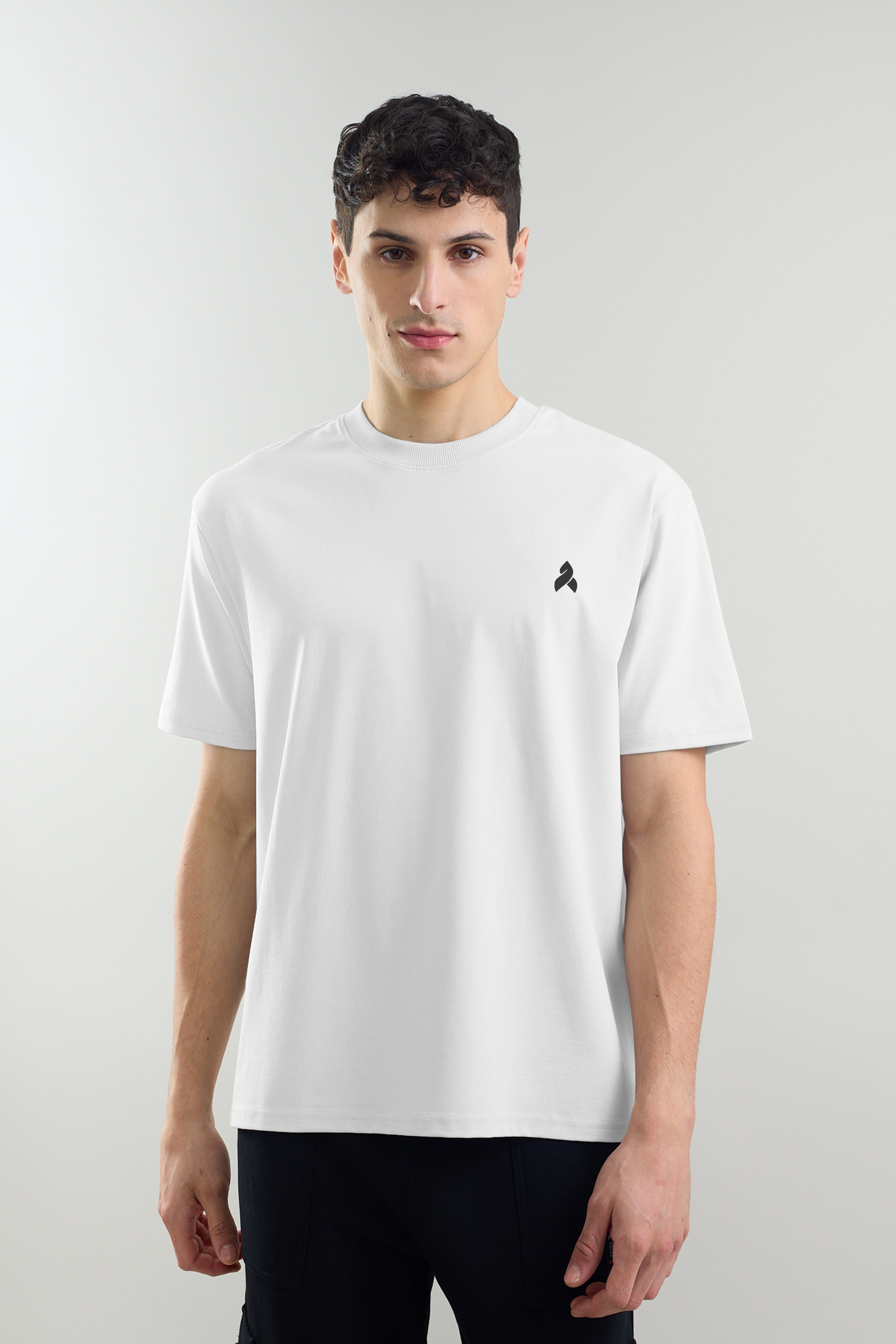 White Plain Relaxed Fit T-Shirt