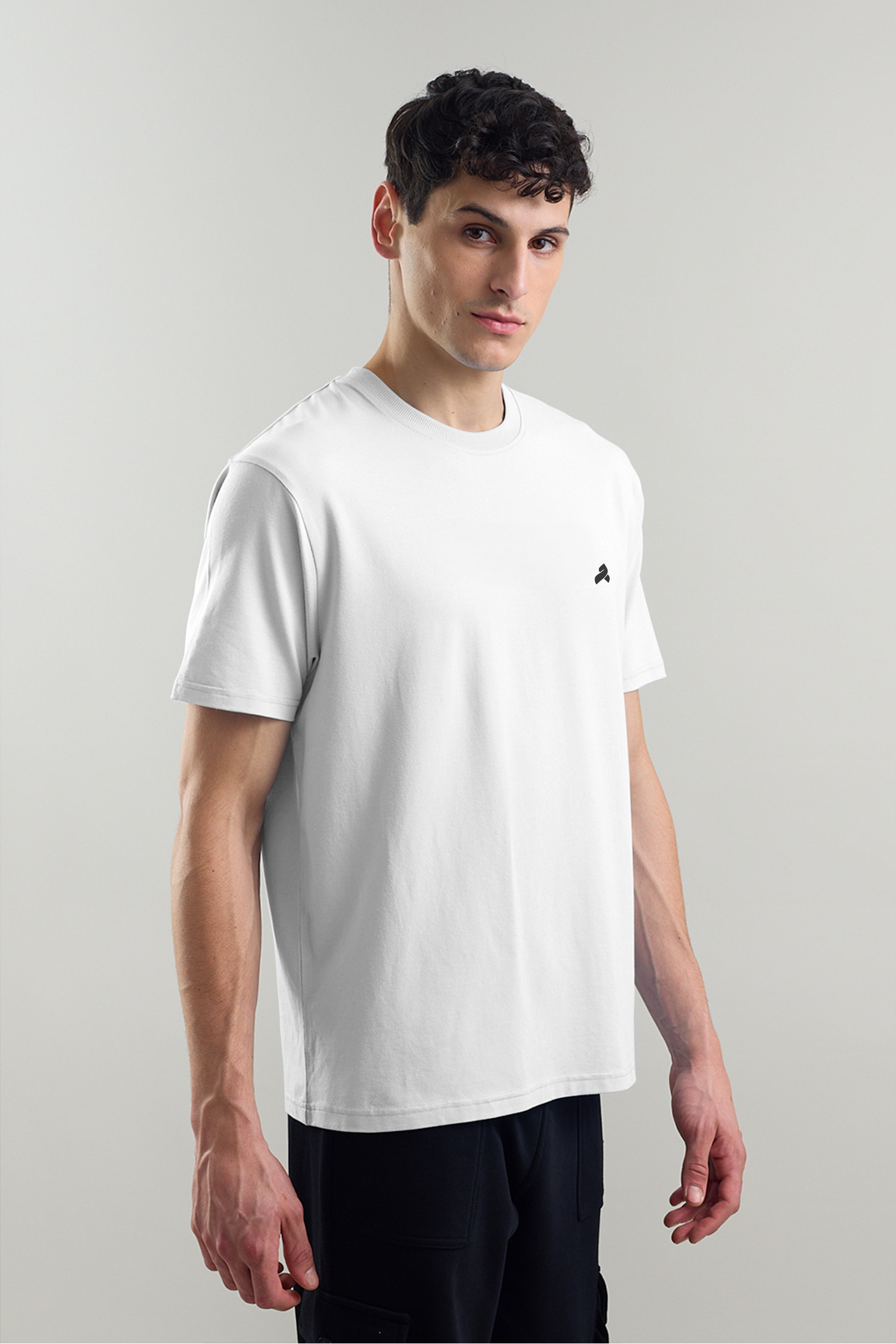 White Plain Relaxed Fit T-Shirt