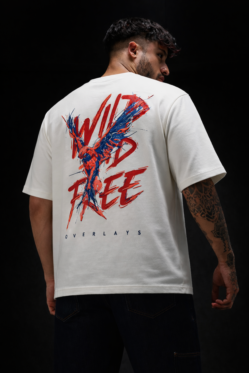 Wild Spirit white  Relaxed Fit Tshirt
