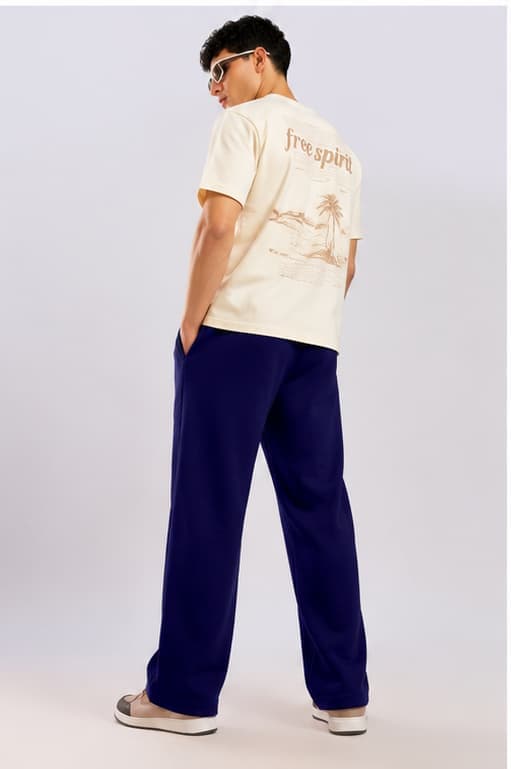 Navy Heavy Weight Straight Fit Jogger