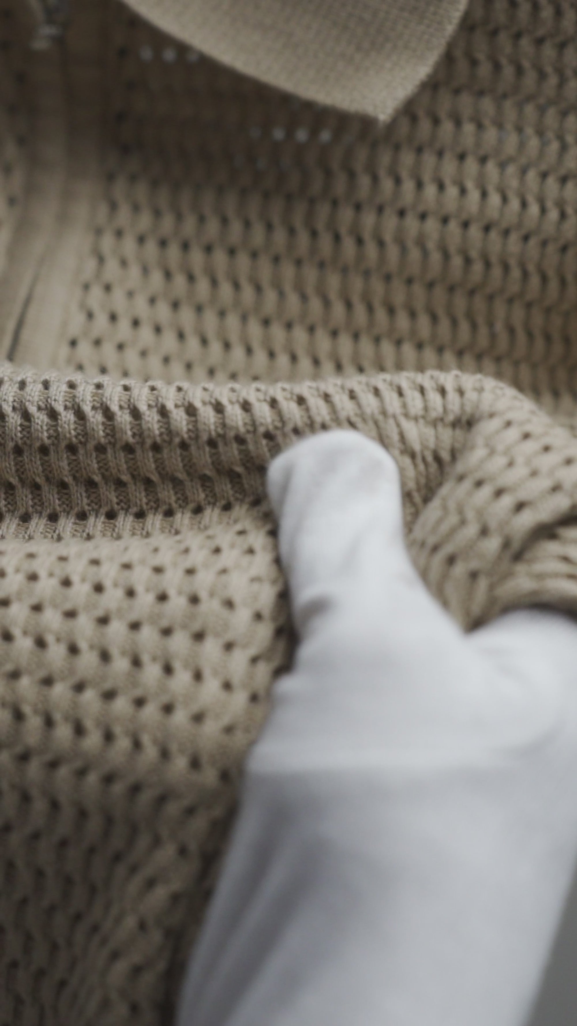 Honey Combe Beige Textured Polo T-Shirt