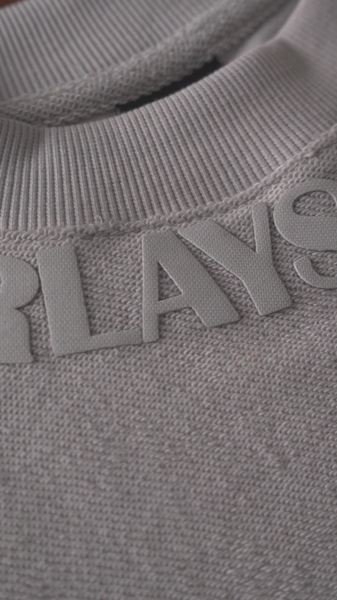 Textured Heavy Weight Arc Grey Oversized Fit T-shirt