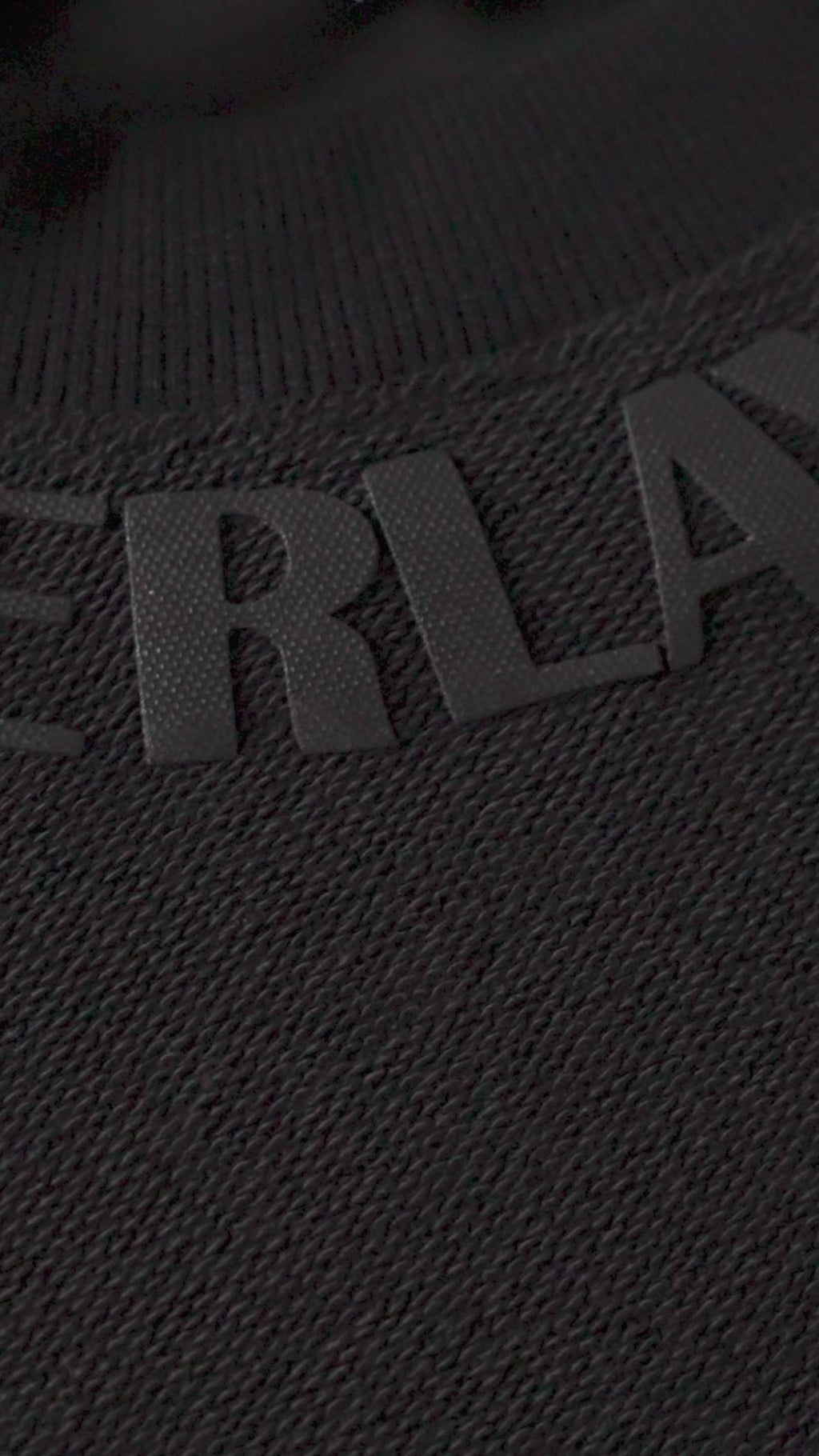 Textured Heavy Weight Black OVRLS Arc Oversized T-shirt