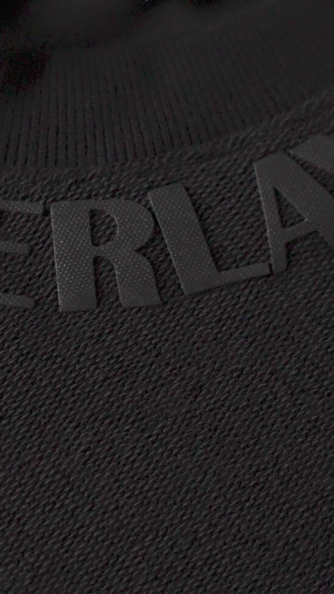 Textured Heavy Weight Black OVRLS Arc Oversized T-shirt