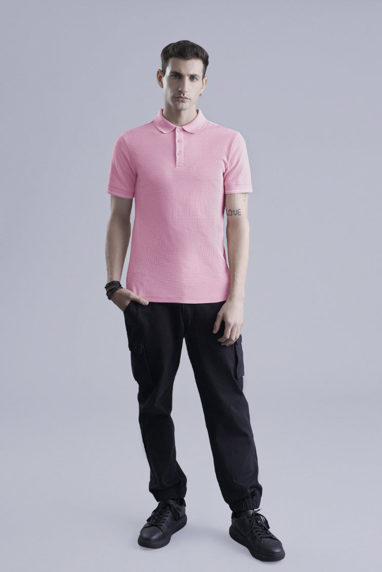 Off-Grid Polo Tshirt - Blush