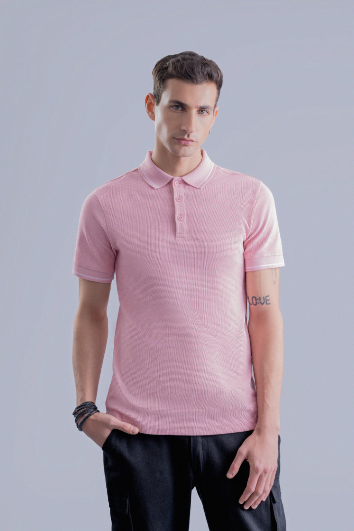 Off-Grid Polo Tshirt - Blush